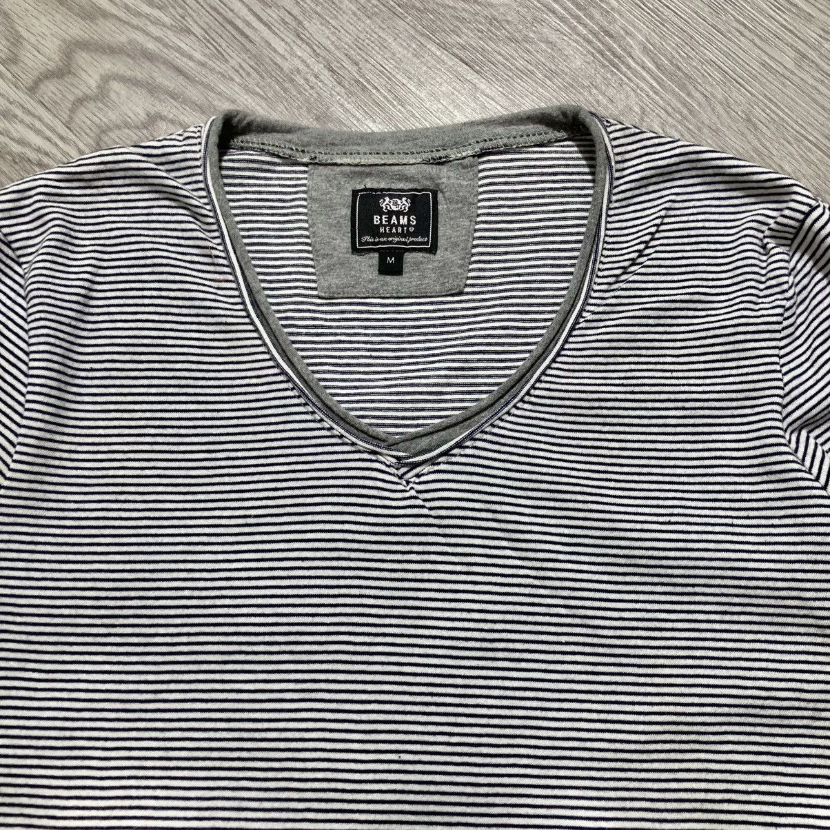 Japanese Brand 2000s Beams Heart Double Layer Striped Longslevee Lgb Style Size US M / EU 48-50 / 2 - 3 Thumbnail