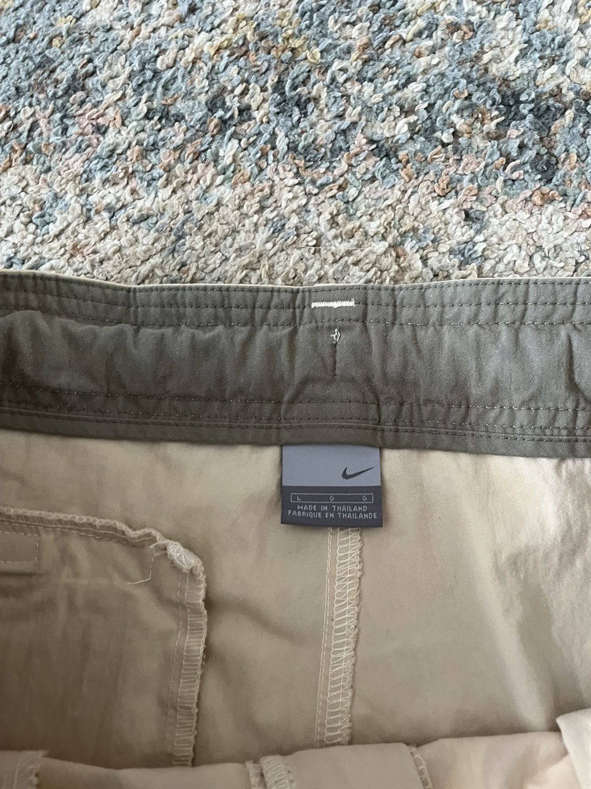 Vintage VTG Y2K Nike Flare Cargo Pants Tan 34x30 Size US 34 / EU 50 - 5 Thumbnail