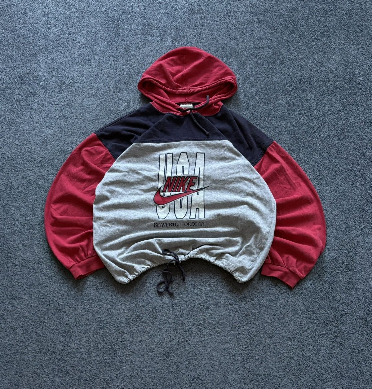 90s Nike USA Oregon Vintage Big Spellout Logo Boxy Hoodie