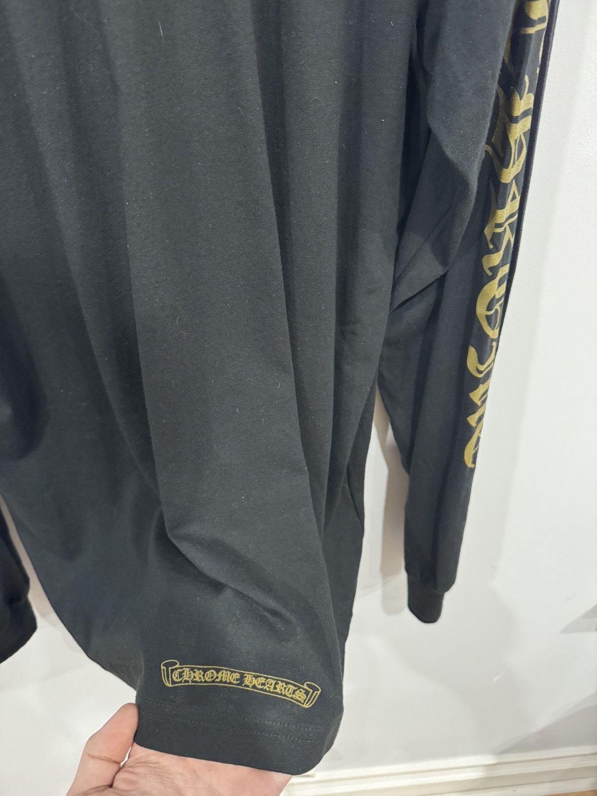Chrome Hearts CHROME HEARTS LONG SLEEVE NECK CH SCRIPT ARMY GREEN/ BLACK Size US XL / EU 56 / 4 - 5 Thumbnail