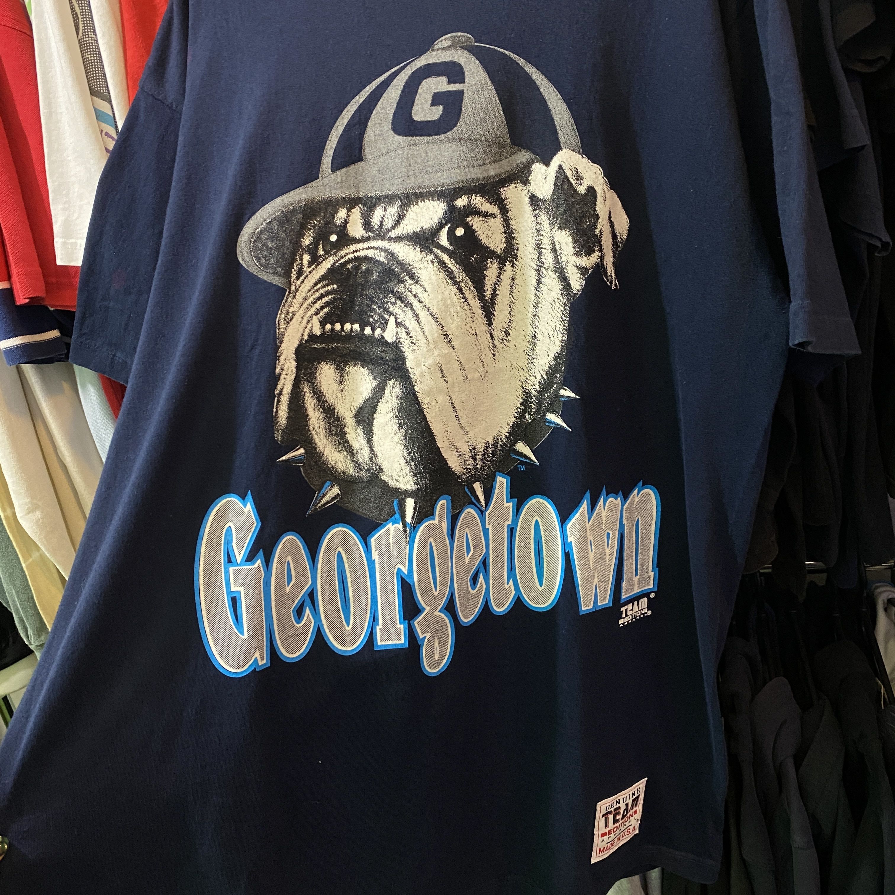 NBA × Vintage Georgetown vintage usa 90s single stitch navy t-shirt - XL Size US XL / EU 56 / 4 - 2 Thumbnail