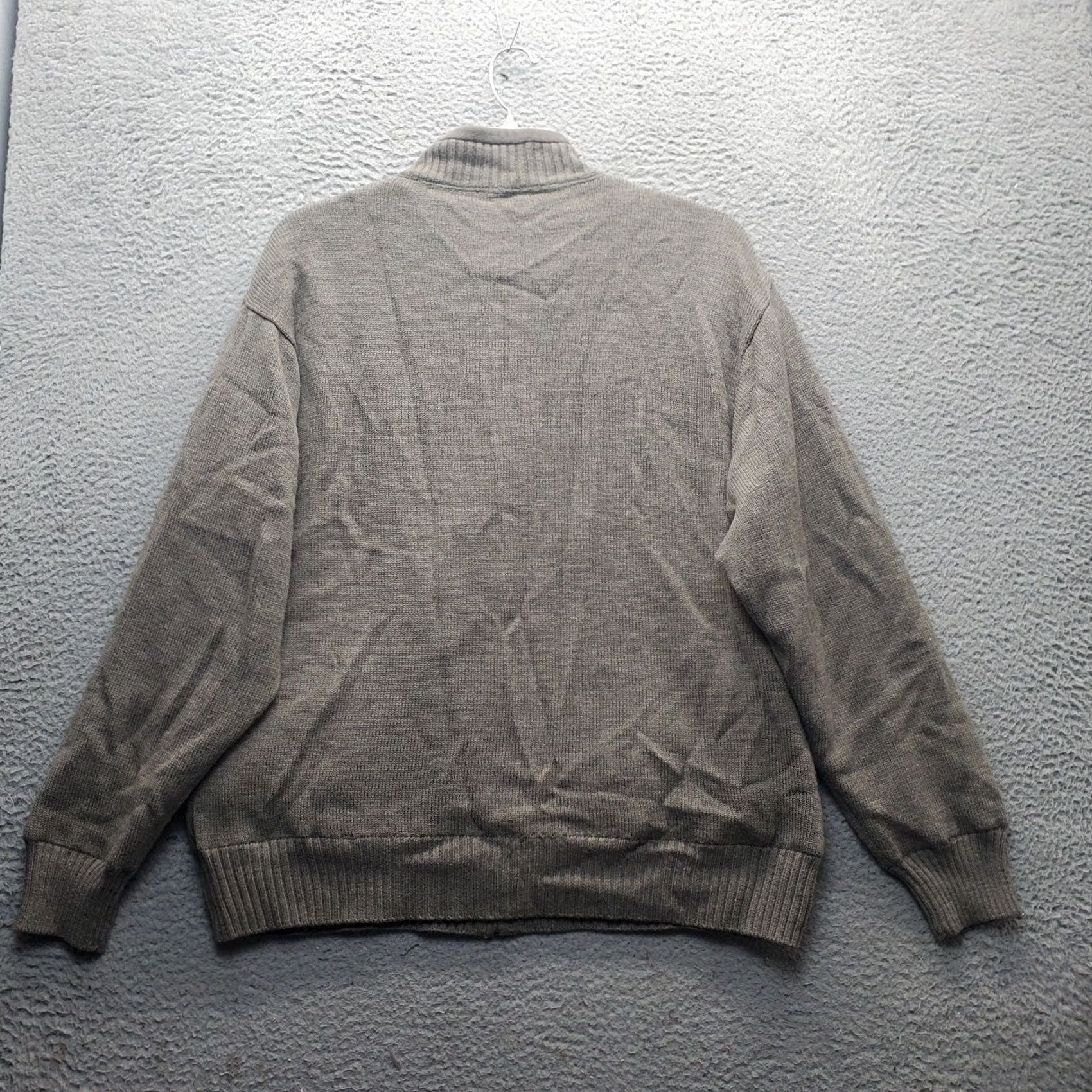 Orvis Orvis Cardigan Sweater Mens XL Brown Chunky Knit Lined Patched Detail Full Zip Size US XL / EU 56 / 4 - 2 Thumbnail