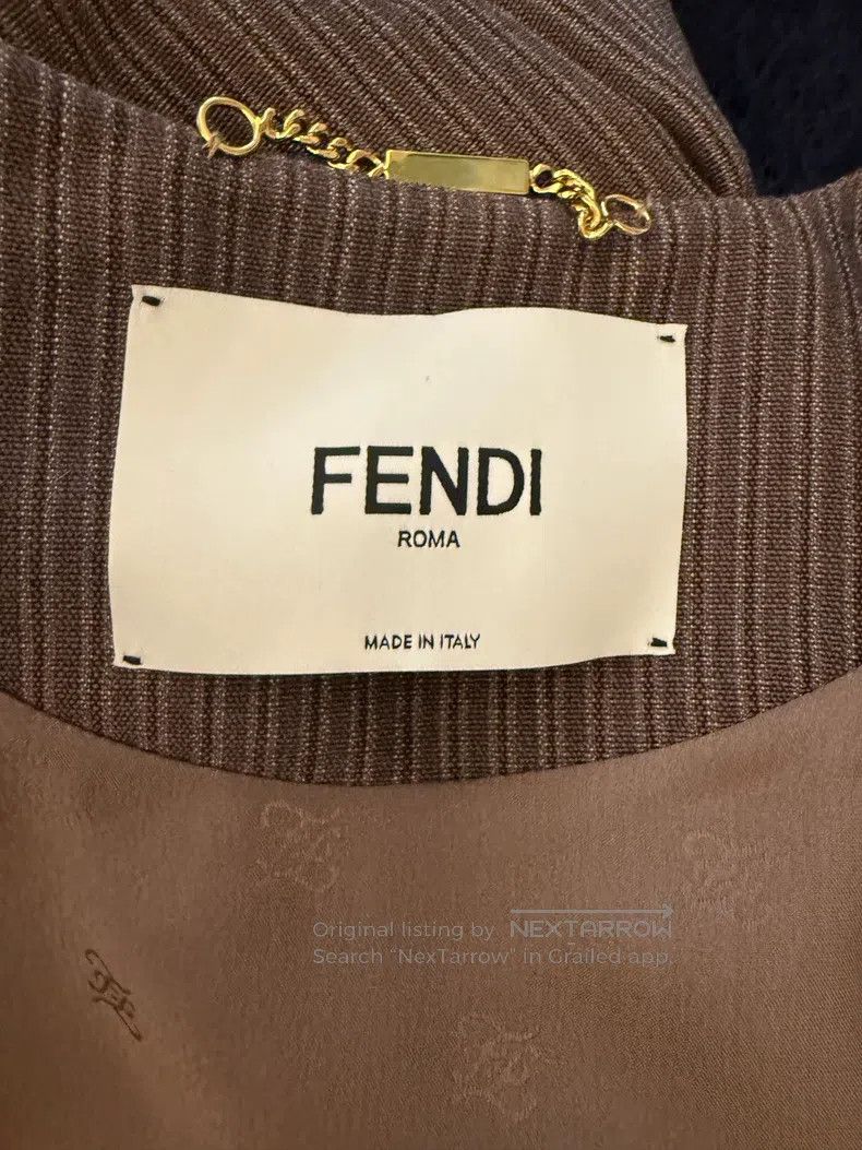 Fendi Fendi Caramel Fine Stripe Suit Size XS / US 0-2 / IT 36-38 - 5 Thumbnail