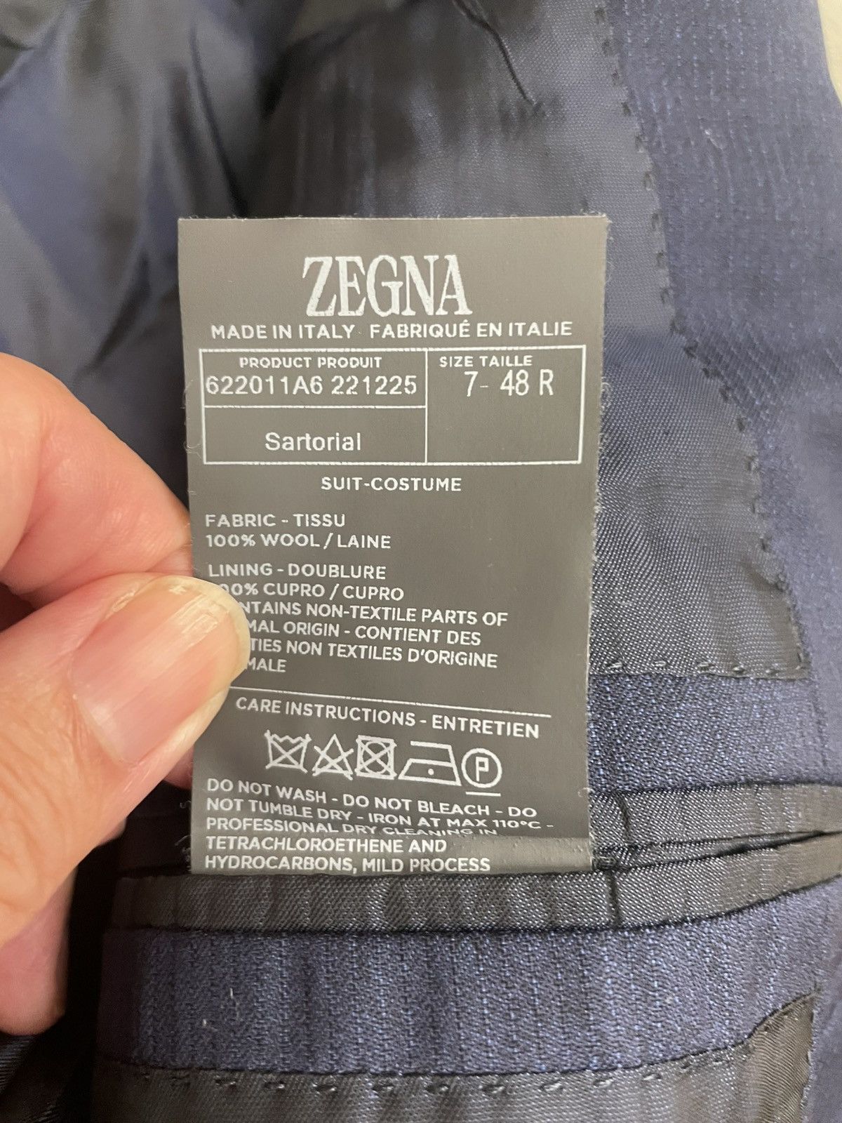 Z Zegna Zegna Multi-Season Suit Jacket Size 48R - 7 Thumbnail