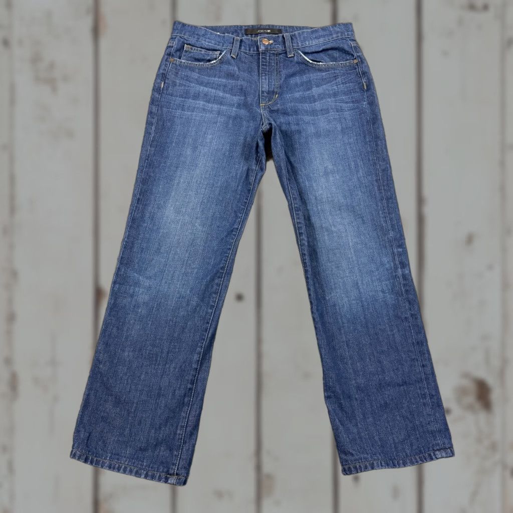 Vintage Joe's Jeans Jeans Mens 32 Straight Leg Mid Rise Dark Wash 100% Cotton Denim Blue The Rebel Size US 32 / EU 48 - 1 Thumbnail