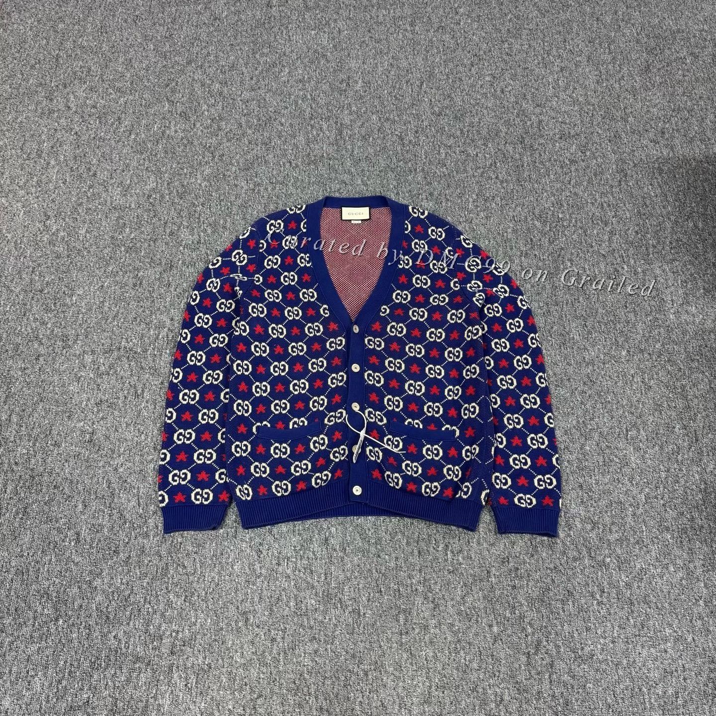 Gucci Gucci Double G Print Knit Cardigan Size US L / EU 52-54 / 3 - 1 Thumbnail