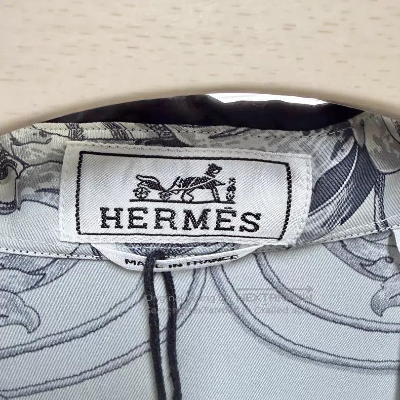 Hermes Hermes Long Sleeve Shirt, Double Layer Design, Thin Cotton Size S / US 4 / IT 40 - 5 Thumbnail