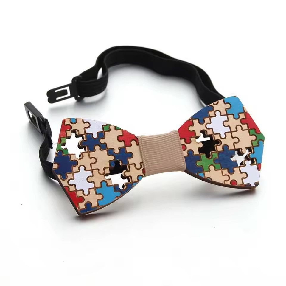 Handmade Handmade Wooden Puzzle Bow Tie Size ONE SIZE - 1 Thumbnail