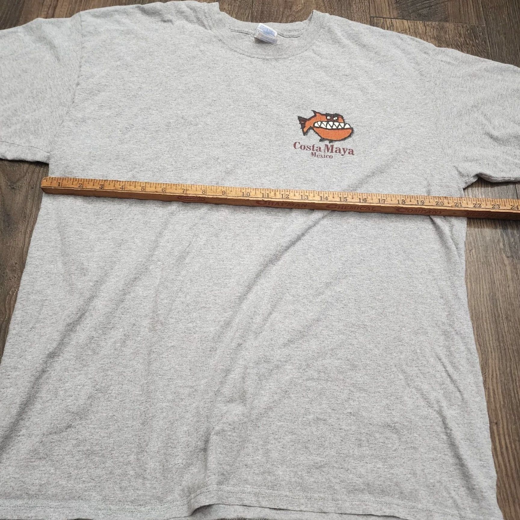 Vintage VINTAGE Yazbek Gray XL Double-Sided T-Shirt Fish Costa Maya Mexico Mens Size US XL / EU 56 / 4 - 2 Thumbnail