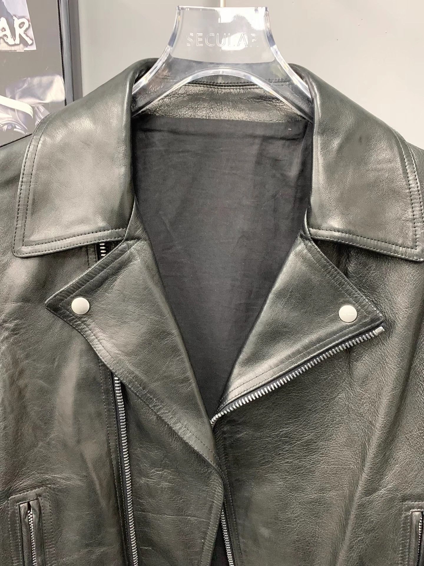 Rick Owens Rick Owens 23SS Leather Biker Jacket K34 Size US M / EU 48-50 / 2 - 4 Thumbnail