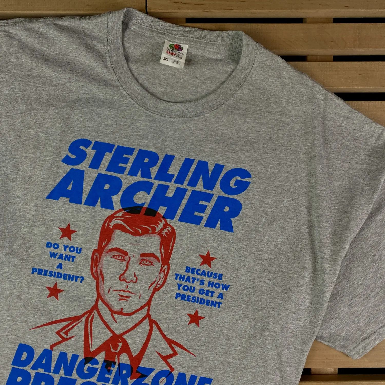 Fruit Of The Loom Mens T-Shirt Sterling Archer Vintage Size 3XL Size US XXL / EU 58 / 5 - 2 Thumbnail