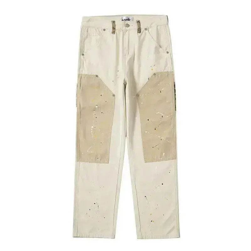 Japanese Brand Hip Hop Khaki Cashew Flower Overalls Pants Trousers Size US 32 / EU 48 - 4 Thumbnail