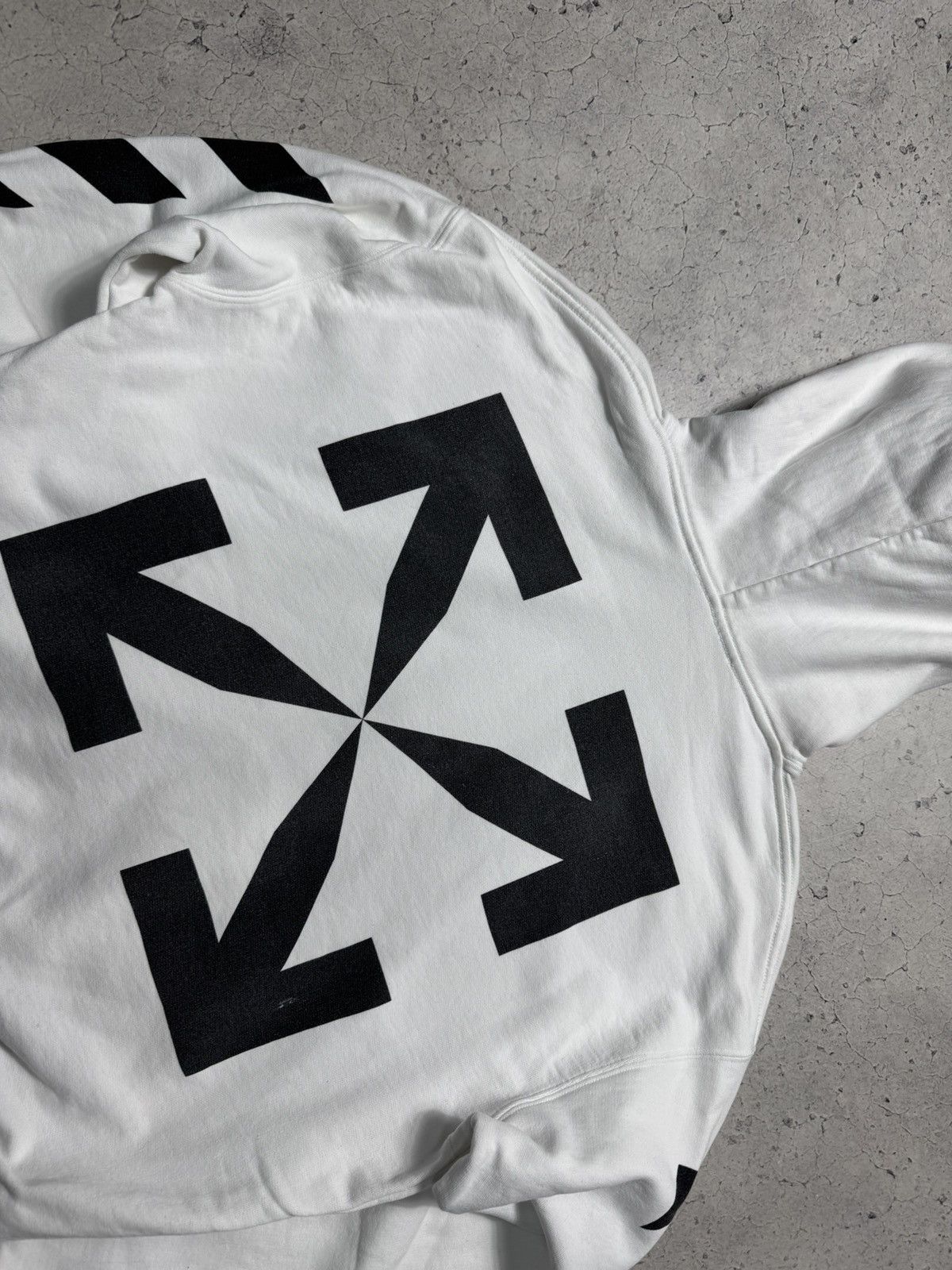 Off-White Off-White Mona Lisa Luxury Big Logo Hoodie White Size XS Size US XS / EU 42 / 0 - 16 Thumbnail