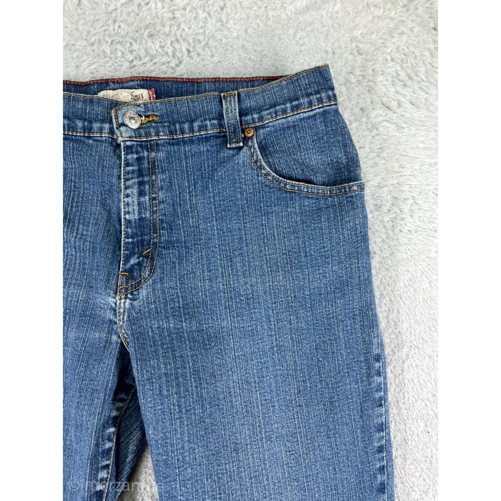 Levi's Levi's Women's Jeans Bootcut Medium Wash Blue Cotton Blend 12 Relaxed Fit 550 Model Authentic Size 34" / US 12 / IT 48 - 4 Thumbnail