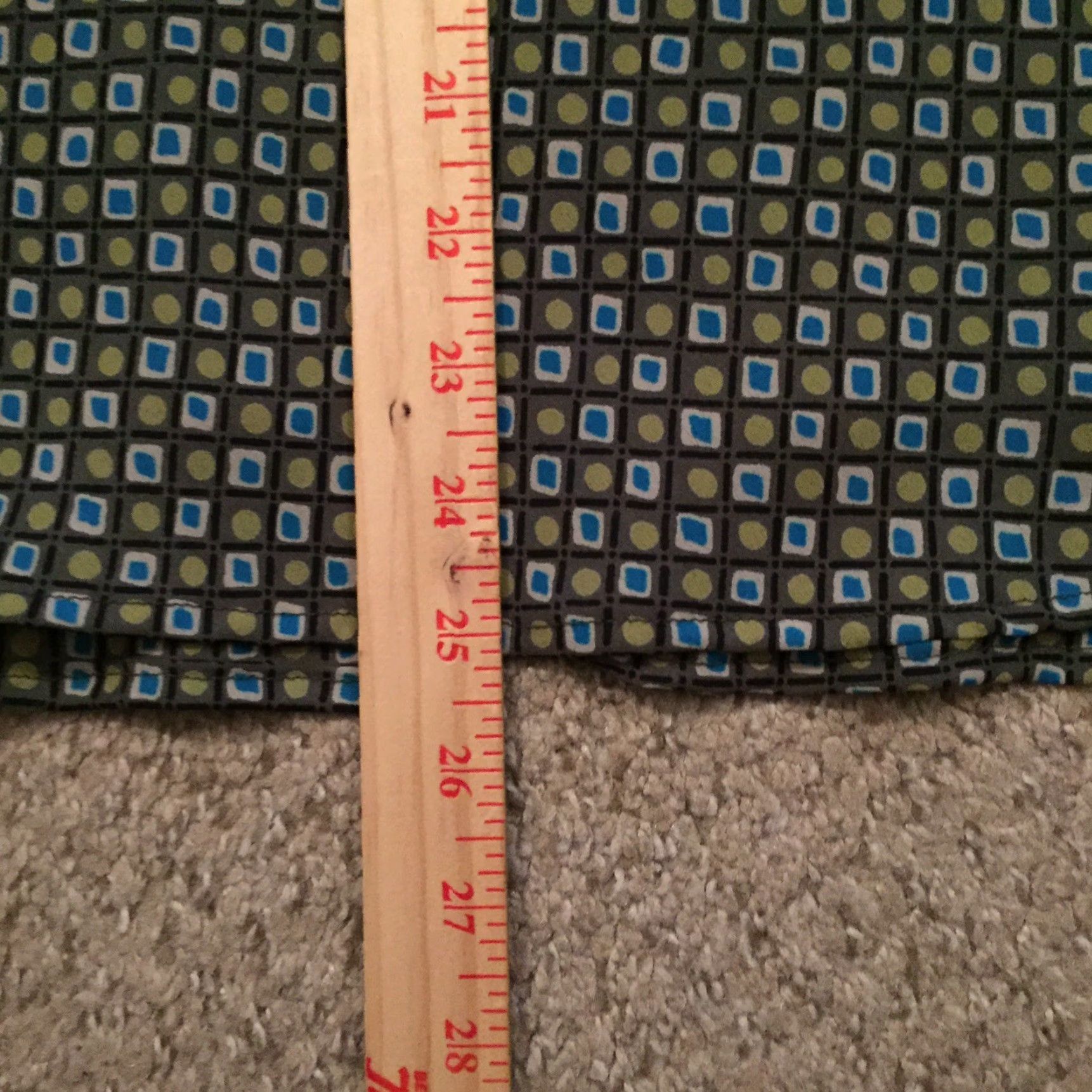 Worthington Worthington Skirt Knee Length A-Line Green Geometric 16 Elastic Waste Lined Polyester Womens Size 38" / US 16 / IT 52 - 6 Thumbnail