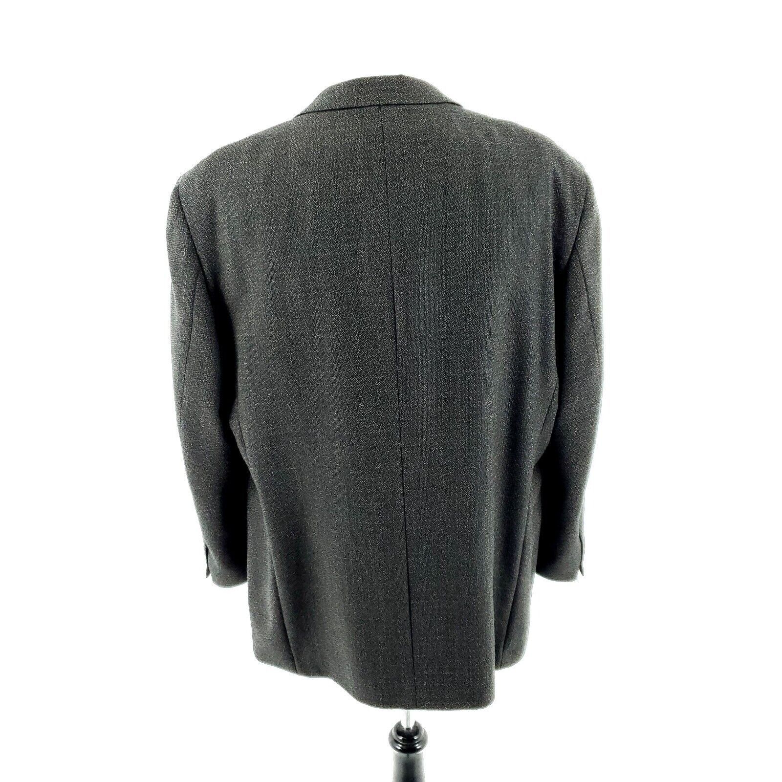 Joseph & Feiss Joseph & Feiss Tweed Wool 3 Button Sport Coat 46R Green Blue Size 46R - 5 Thumbnail