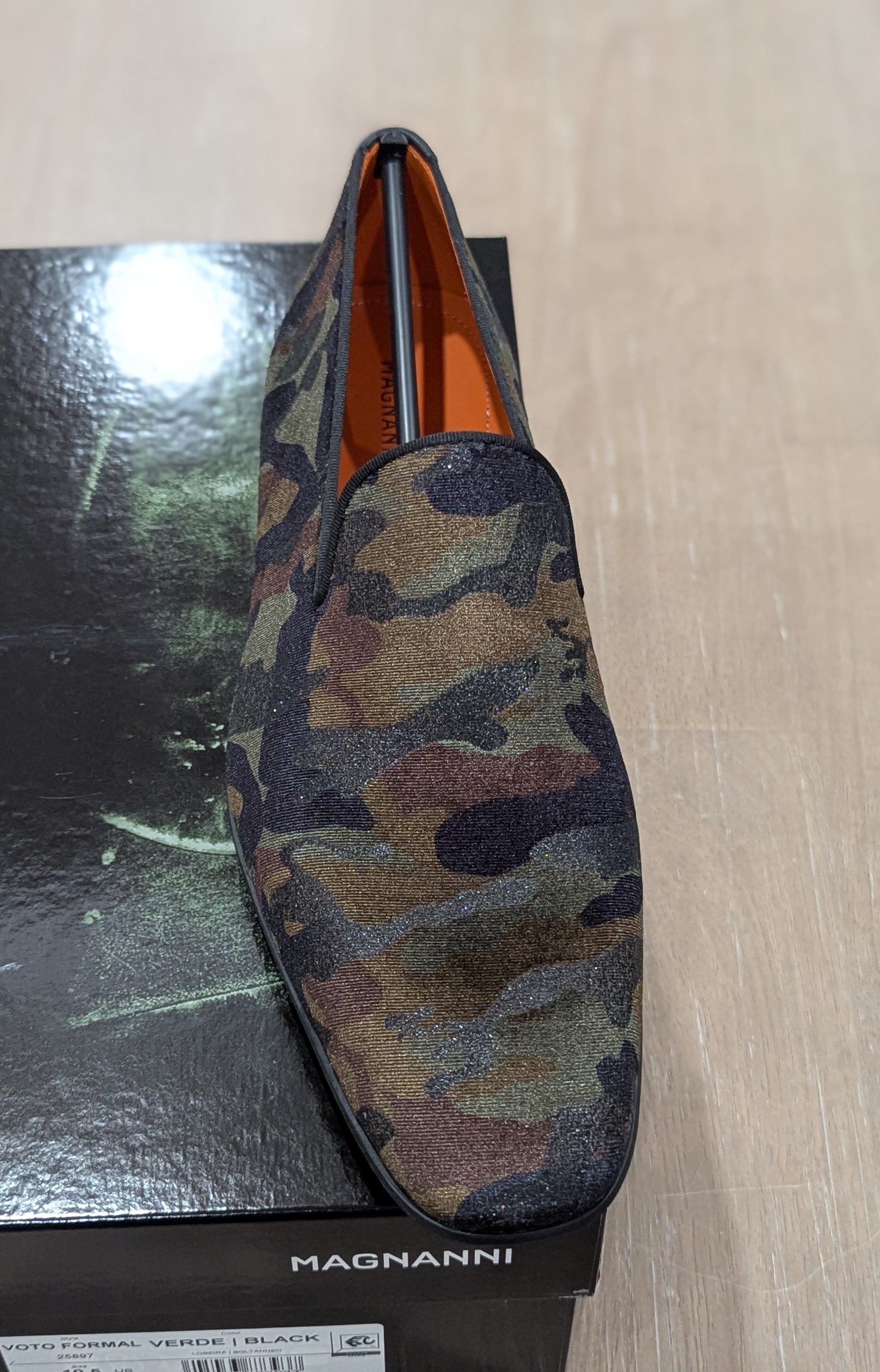 Magnanni Magnanni "Voto" Slip On Penny Loafers Green Camo US 9 Size US 9 / EU 42 - 2 Thumbnail