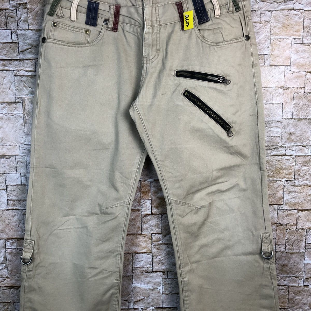 Japanese Brand × Seditionaries Double Focus stretwear double waist Cream Cargo Pants #A622 Size US 33 - 6 Thumbnail