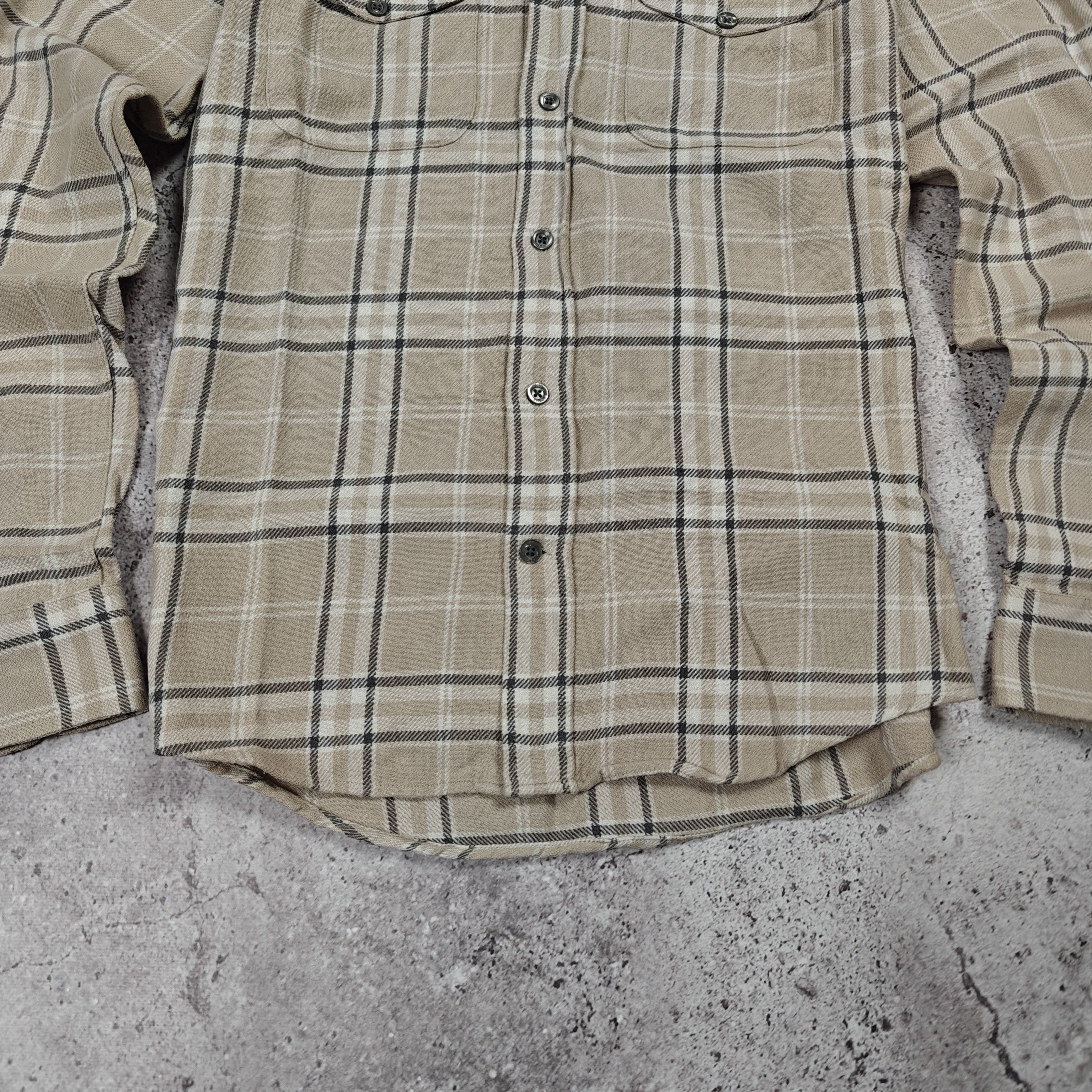 Reiss Reiss Cotton Shirt Check Beige size S Size US S / EU 44-46 / 1 - 3 Thumbnail