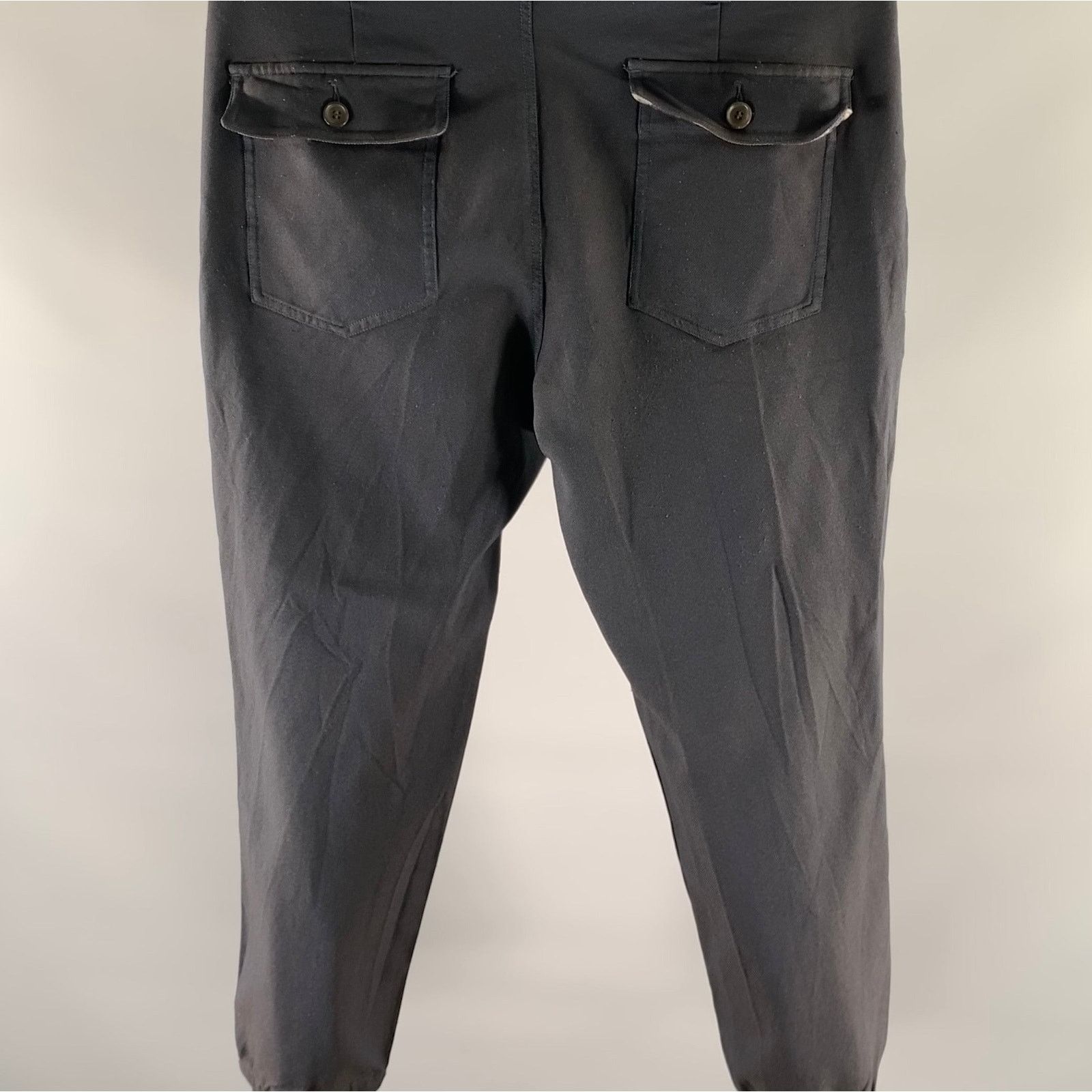 Sage De Cret SAGE DE CRET Navy Polyester Elasticated Cuff Casual Pants Size US 36 / EU 52 - 2 Thumbnail