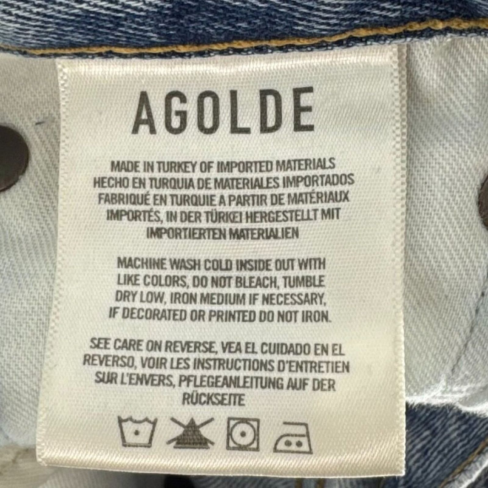 Agolde Agolde Lana Relaxed Straight Denim Jeans Raw Hem Size 27 Size 27" / US 4 / IT 40 - 10 Thumbnail