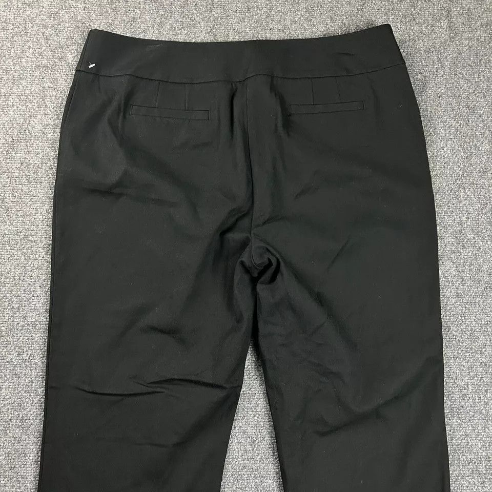 Chicos Chico's Pants Womens 2.5 Short Black Straight Leg Trousers Size 36" / US 14 / IT 50 - 7 Thumbnail