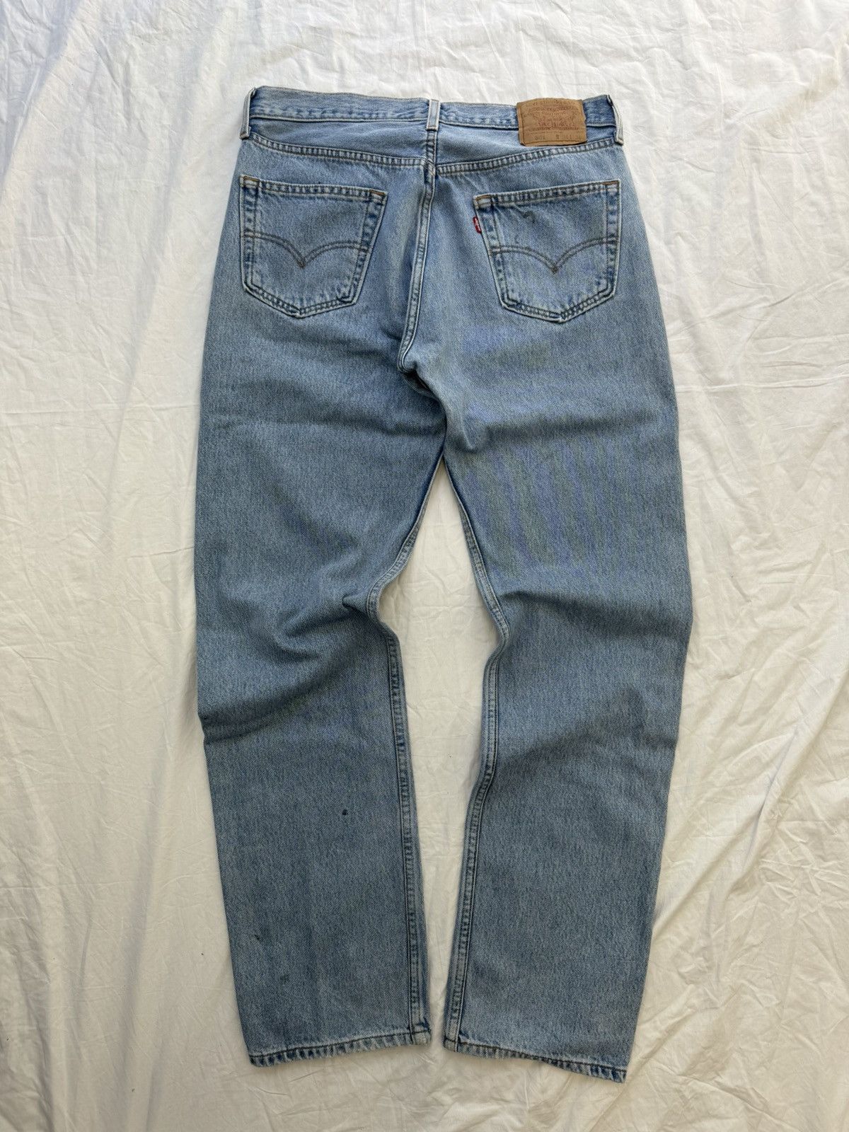 Levi's Vintage 90s Faded Acid Washed Levis 501 Jeans Perfect Wear Size US 34 / EU 50 - 4 Thumbnail
