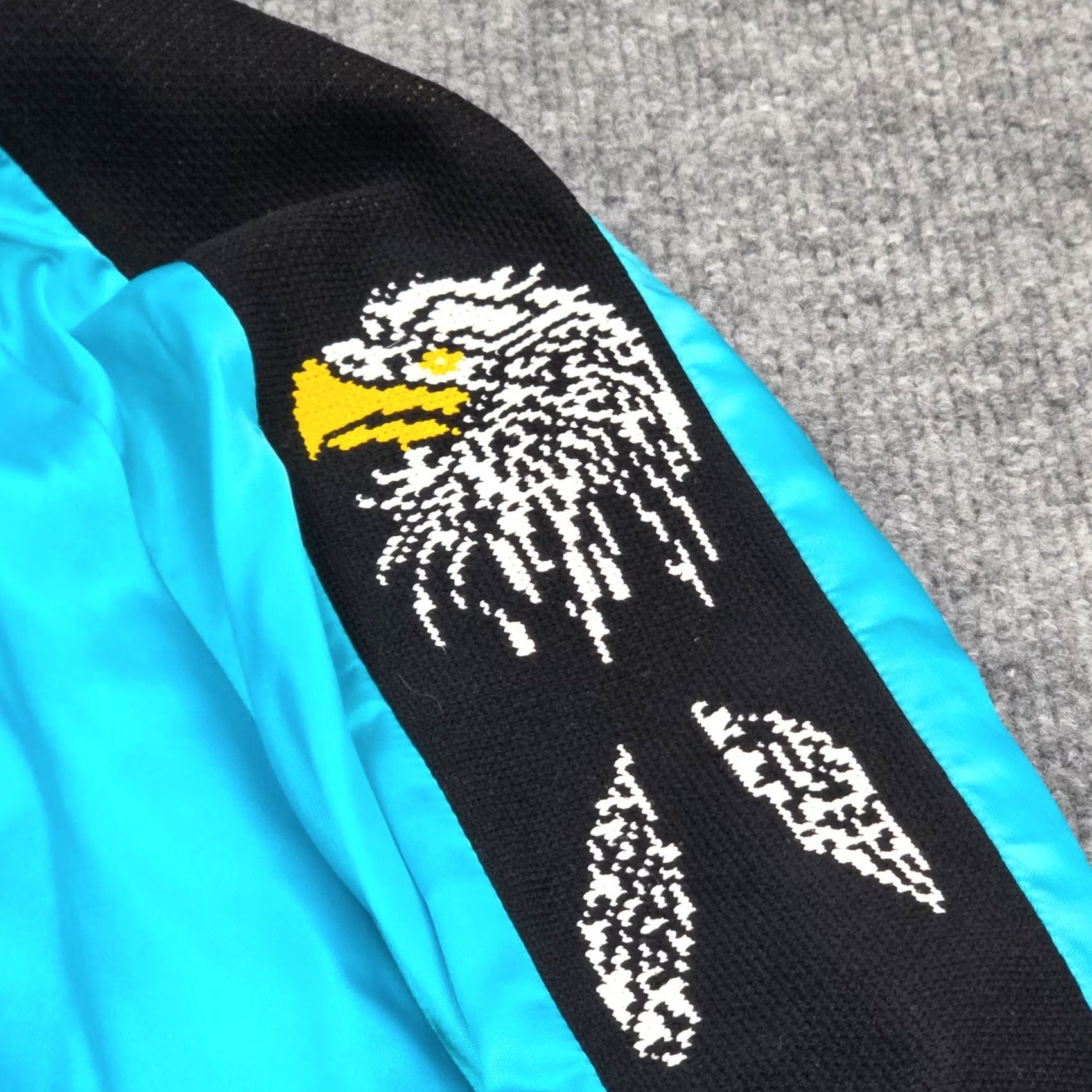 Cherokee WESTARK Satin Jacket Men’s Medium Blue Aztec Cherokee Embroidered Native Eagle Bomber Jacket Size US M / EU 48-50 / 2 - 6 Thumbnail