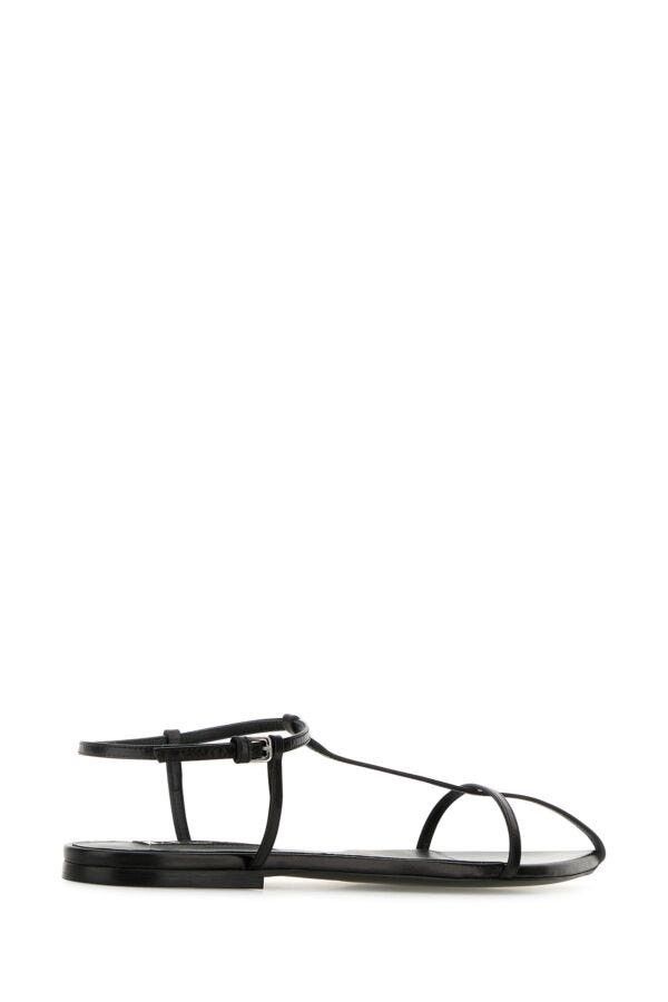 Jil Sander o1mt1gz0625 Leather Sandals in Black Size US 7 / IT 37 - 3 Thumbnail