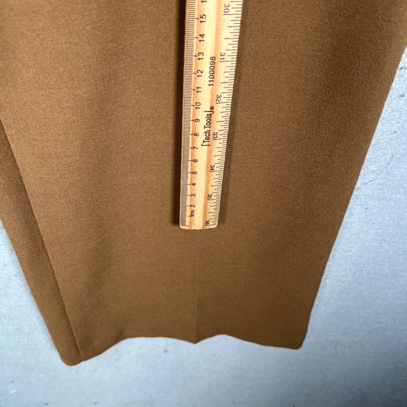 Oak + Fort Oak + Fort Womens 6 Camel Brown Wide-Leg Trousers Dress Pants Slim Flat Front High Rise Christmas? Size 28" / US 6 / IT 42 - 6 Thumbnail