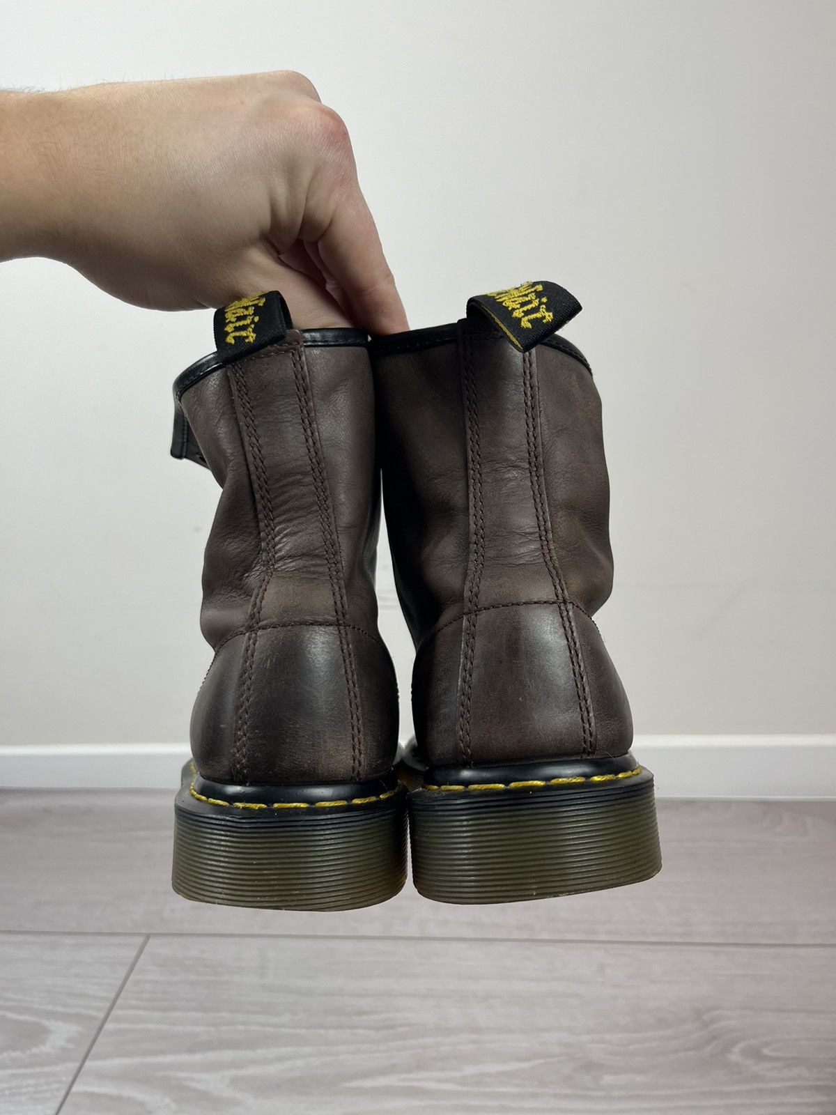 Dr. Martens Dr.Martens Brown Leather Hi Top Boots 10 US Size US 10 / EU 43 - 10 Thumbnail