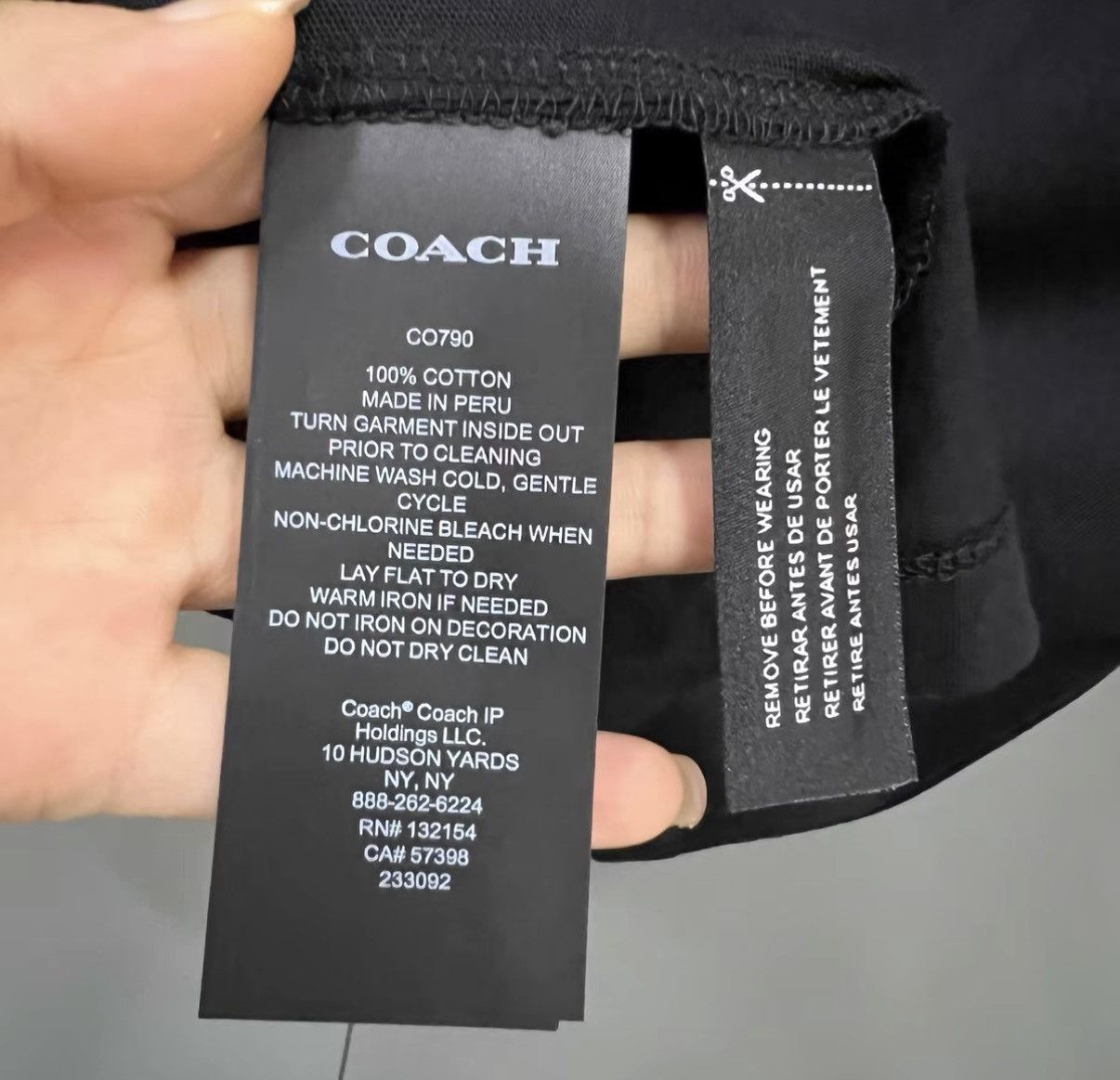 Coach COACH Black Logo Print Short Sleeve T-shirt J41 Size US S / EU 44-46 / 1 - 3 Thumbnail