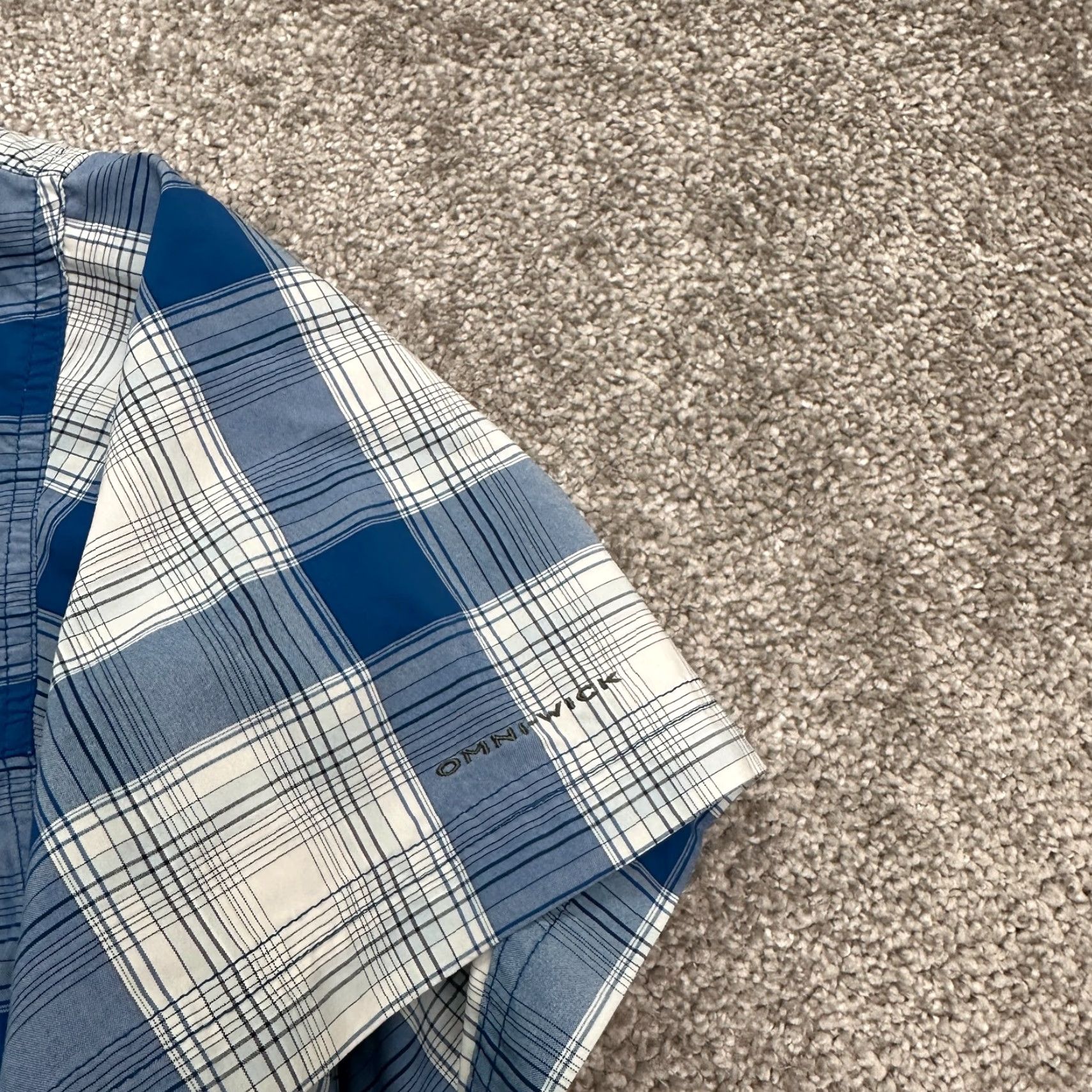 Vintage Columbia Omni Wick Shirt Mens Blue Plaid Short Sleeve Button-Up Casual Outdoor Top Size US L / EU 52-54 / 3 - 3 Thumbnail