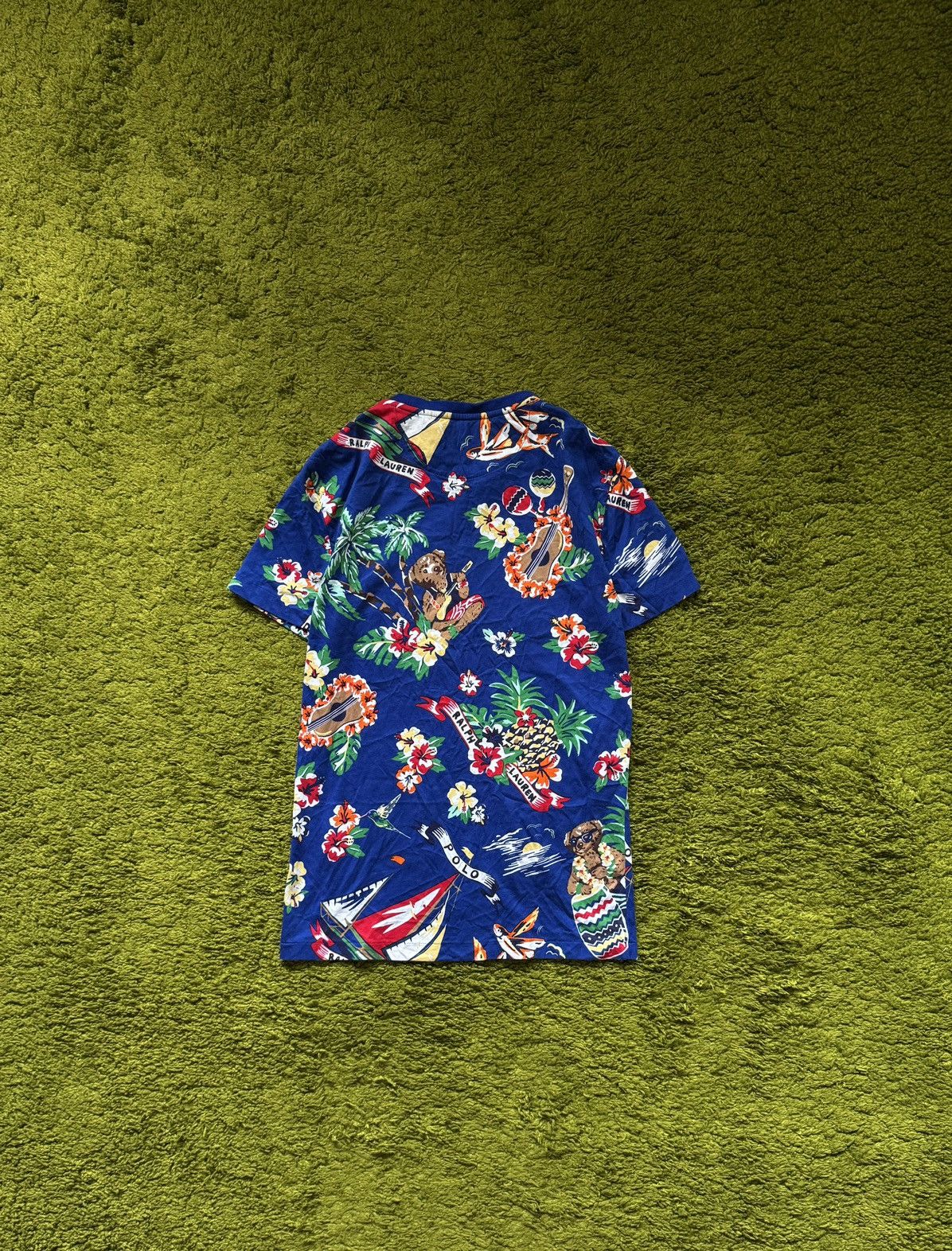 Polo Ralph Lauren 🧸 Polo Bear by Ralph Lauren Hawaiian pattern t-shirt Size US XS / EU 42 / 0 - 2 Thumbnail