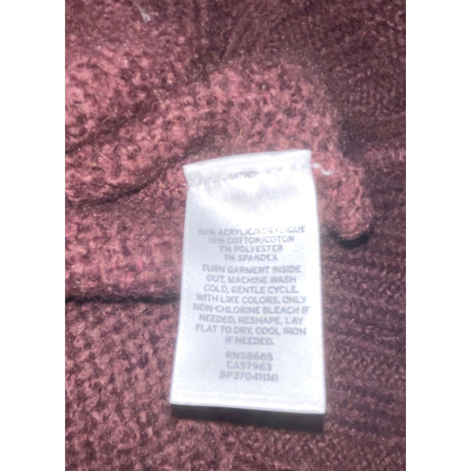 Vintage BP Sweater Shirt Women Oversized Chunky Knit Red Long Sleeve XXS Pullover Crew Neck Casual Fall Winter Women’s Knit Angled Stitch Design NWT Size XXS / US 00 / IT 34 - 7 Thumbnail