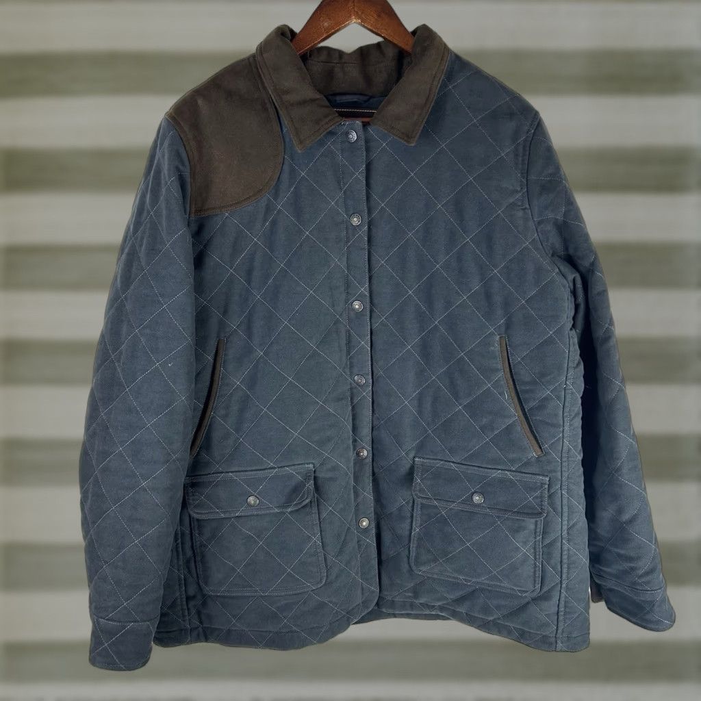 Vintage VINTAGE LL Bean Gore Tex Snap Button Quilted Insulated Wool Lined Zip Jacket Womens XL Size XL / US 12-14 / IT 48-50 - 1 Thumbnail
