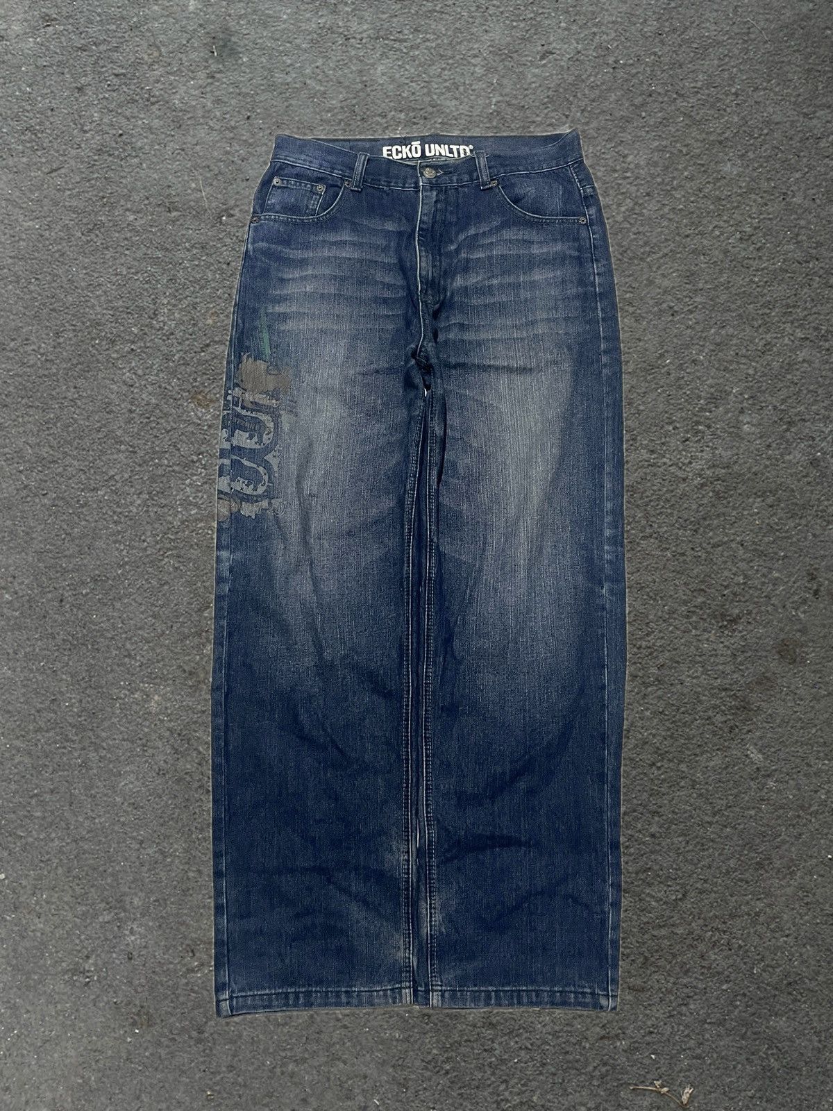 Ecko Unltd. ECKO UNLTD JEANS GRAFFITI EMBROIDERED Size US 34 / EU 50 - 3 Thumbnail