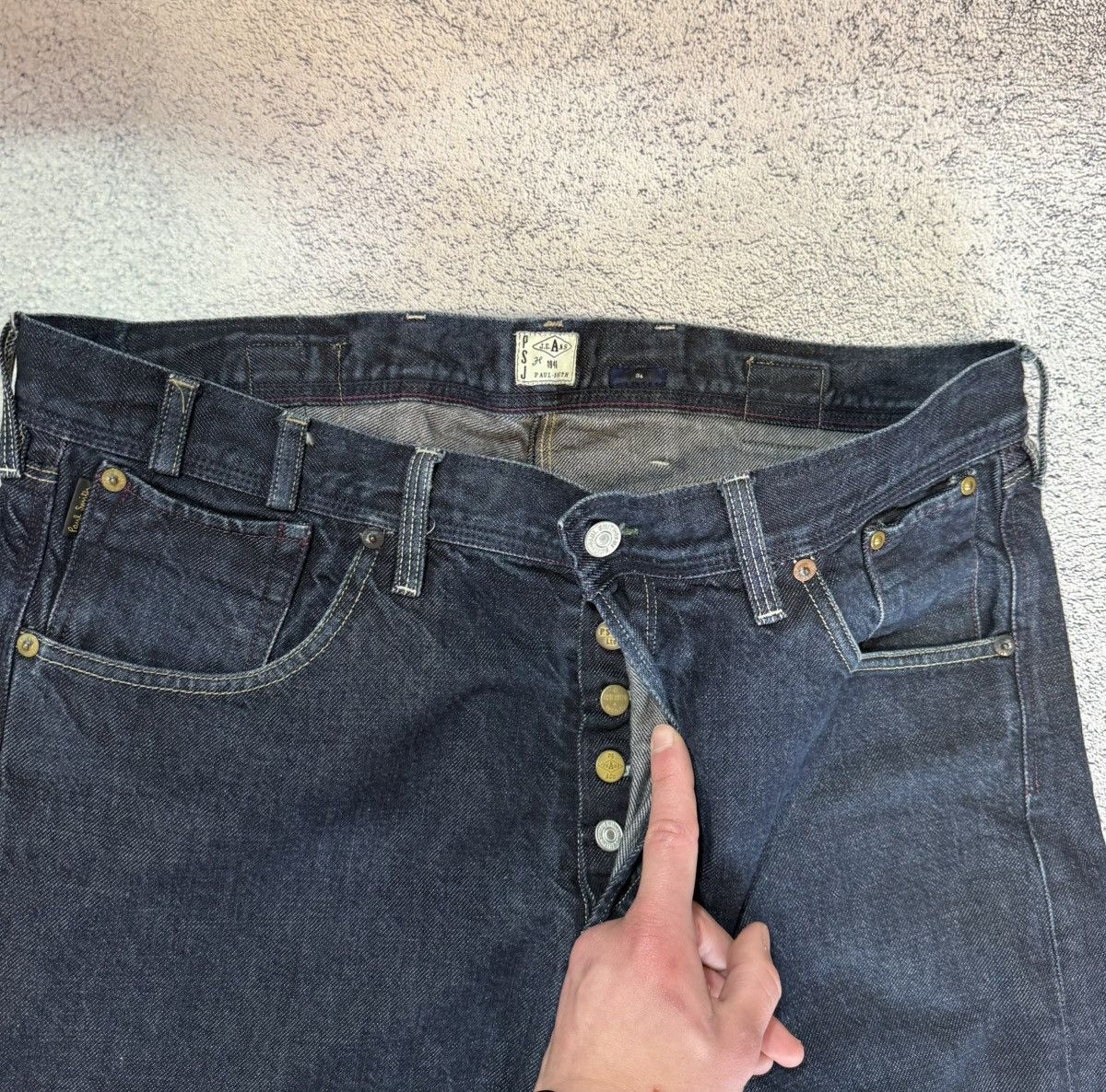 Paul Smith Paul Smith Jeans Cinch Back 34 Indigo Denim Straight Vintage Size US 34 / EU 50 - 6 Thumbnail