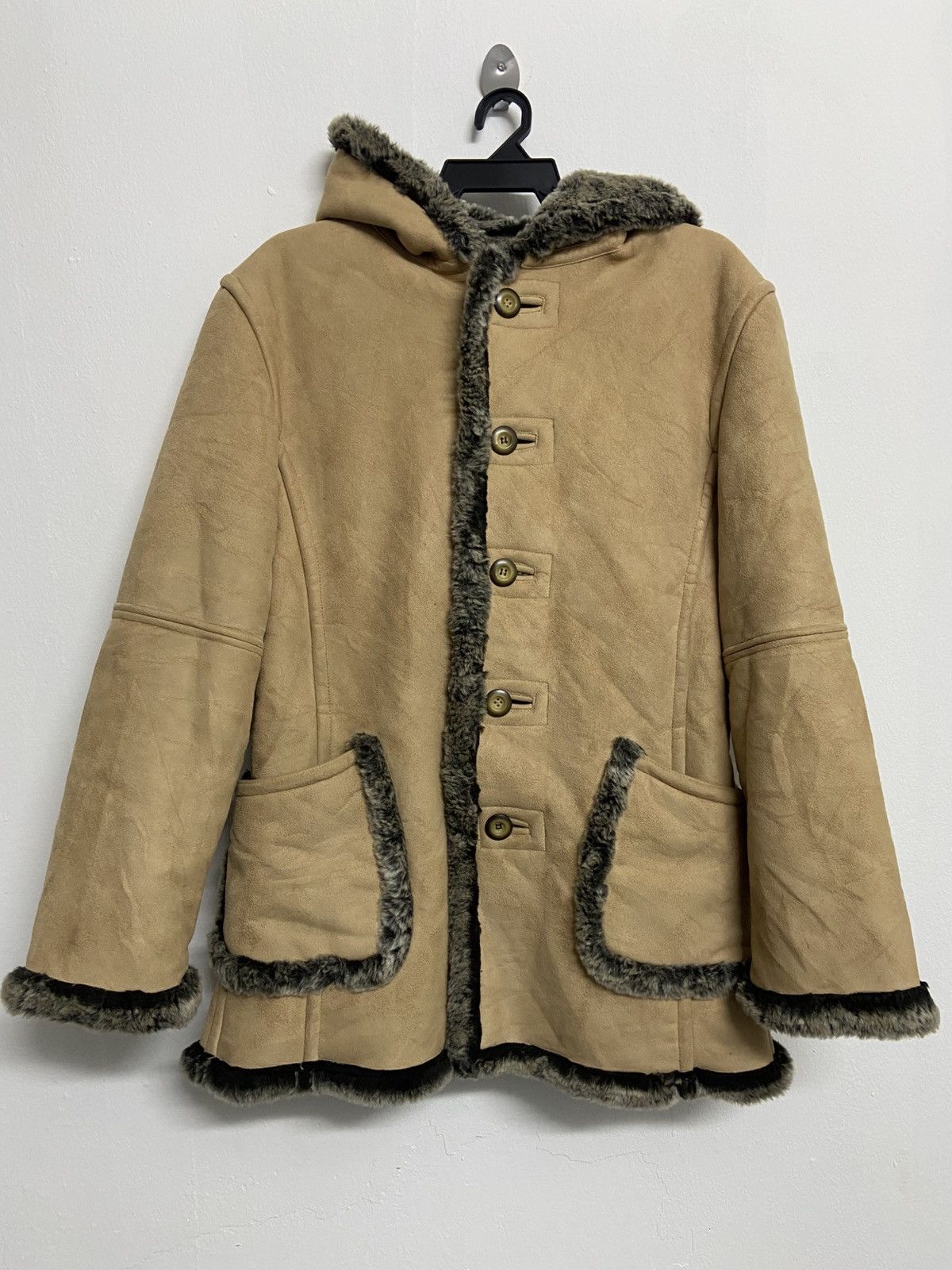 PPFM Velvet Shearling Parka Hoodie Heavy Jacket