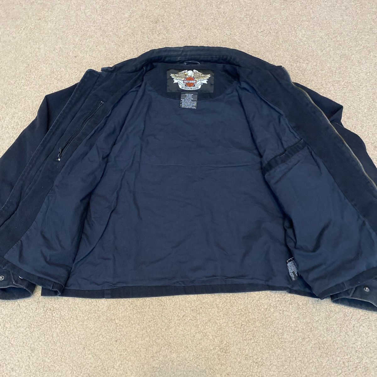 Harley Davidson × Vintage Harley Davidson Road Hog Detroit Style Cropped Work Jacket Size US L / EU 52-54 / 3 - 3 Thumbnail