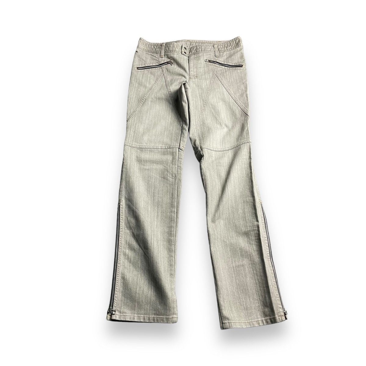 If Six Was Nine × Le Grande Bleu (L.G.B.) × Michel Klein 🇯🇵 Y2K MICHEL KLEIN MULTIZIPPER DENIM PANTS Size US 34 / EU 50 - 2 Thumbnail