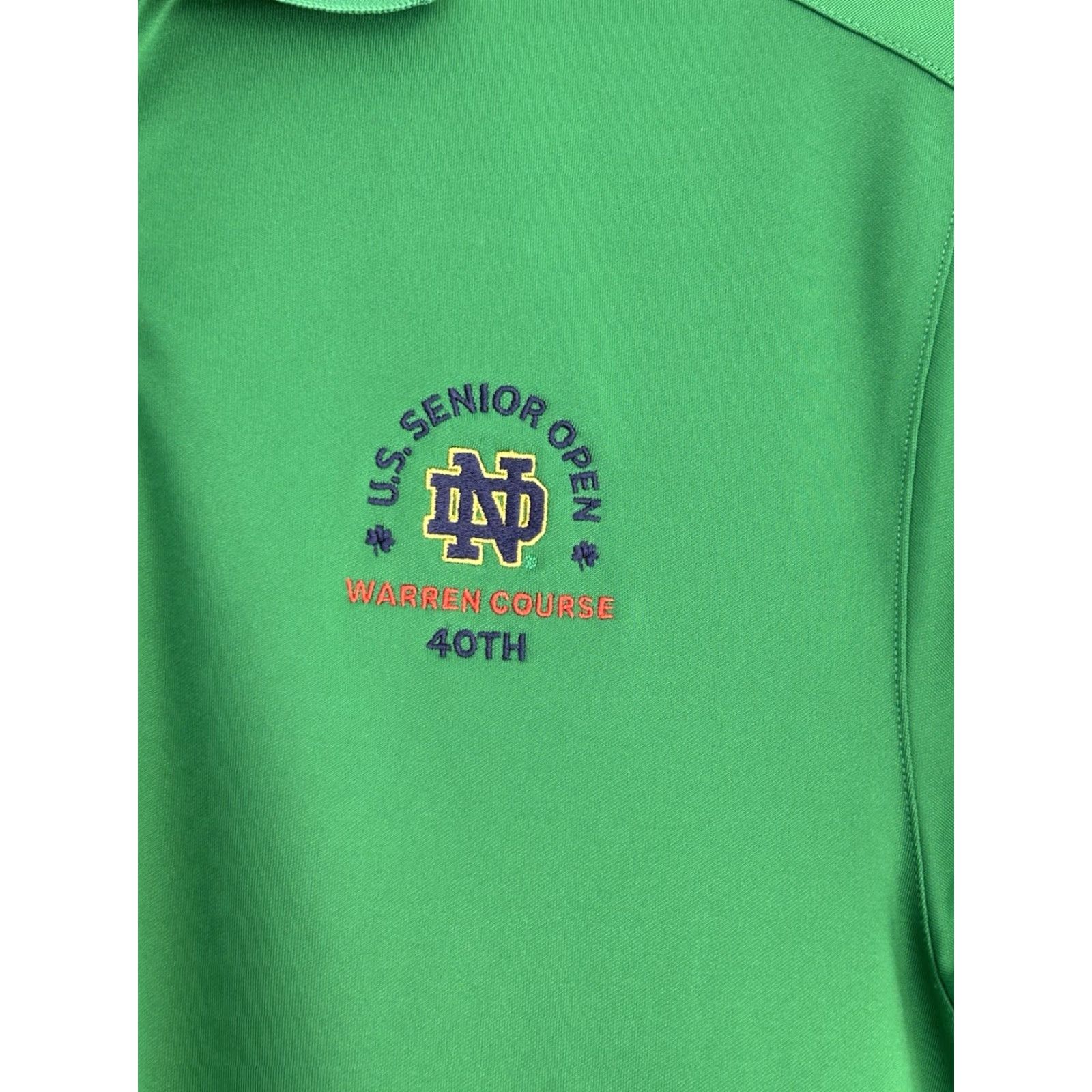 Under Armour Under Armour Notre Dame Golf Polo Shirt Green M Adult Short Sleeve Button Closure Collared Logo HeatGear Regular Fit Size US M / EU 48-50 / 2 - 3 Thumbnail