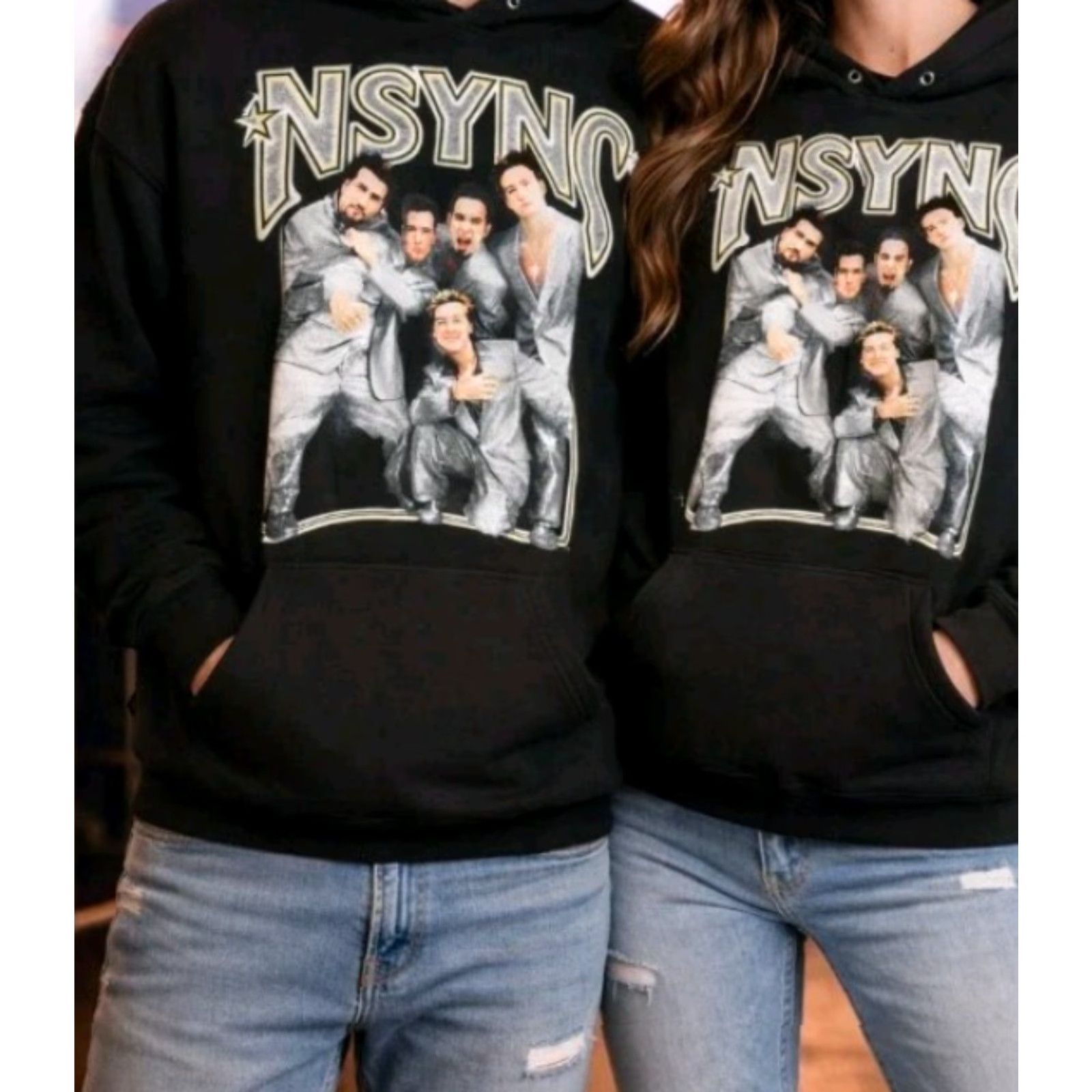 Vintage NSYNC Graphic Hoodie 2XL Black Hooded Sweatshirt 90s Y2K Pop Justin Timberlake Mens Size US XXL / EU 58 / 5 - 6 Thumbnail