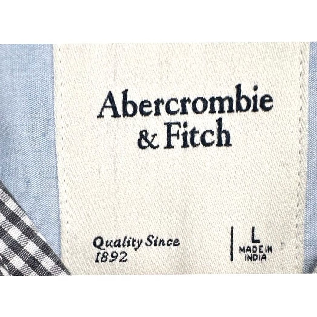 Abercrombie & Fitch Abercrombie & Fitch Shirt Womens Large Blue Black Oversized Colorblock Button Down Size L / US 10 / IT 46 - 5 Thumbnail