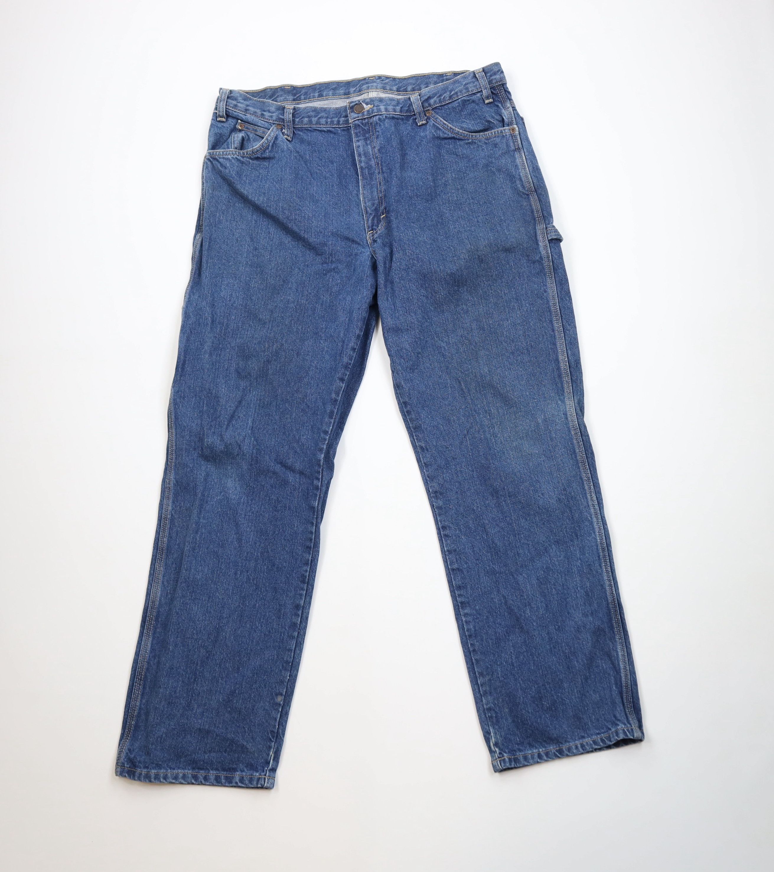 Dickies Vintage Dickies Spell Out Wide Leg Denim Jeans Blue Cotton Size US 38 / EU 54 - 1 Thumbnail