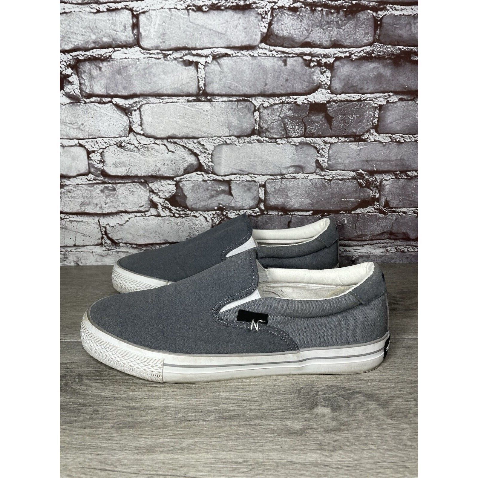 New Republic New Republic Grey Canvas Fabric Slip On Cork Sole Shoes Men’ Size US 11.5 / EU 44-45 - 6 Thumbnail