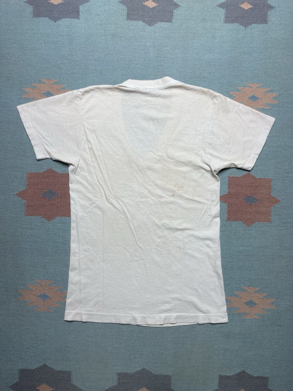 Vintage 80s blank white t shirt v neck BVD grunge soft cotton S Size US S / EU 44-46 / 1 - 8 Thumbnail