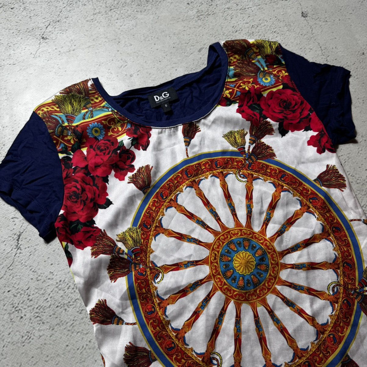 Dolce & Gabbana vintage flowers print dolce gabbana t shirt Size S / US 4 / IT 40 - 4 Thumbnail