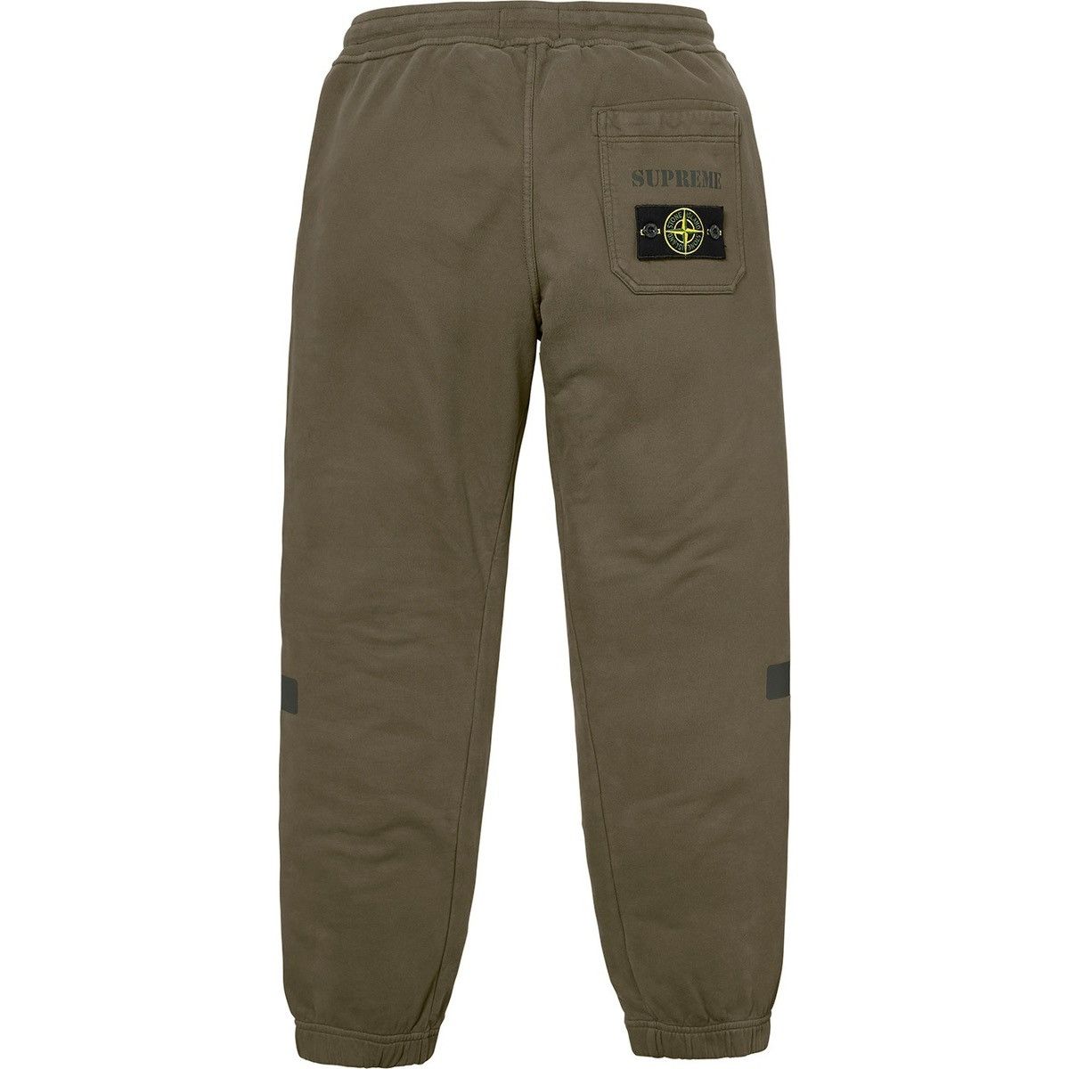 Stone Island × Supreme Used FW17 Supreme Stone Island Sweatpants Size L Olive Size US 34 / EU 50 - 15 Thumbnail