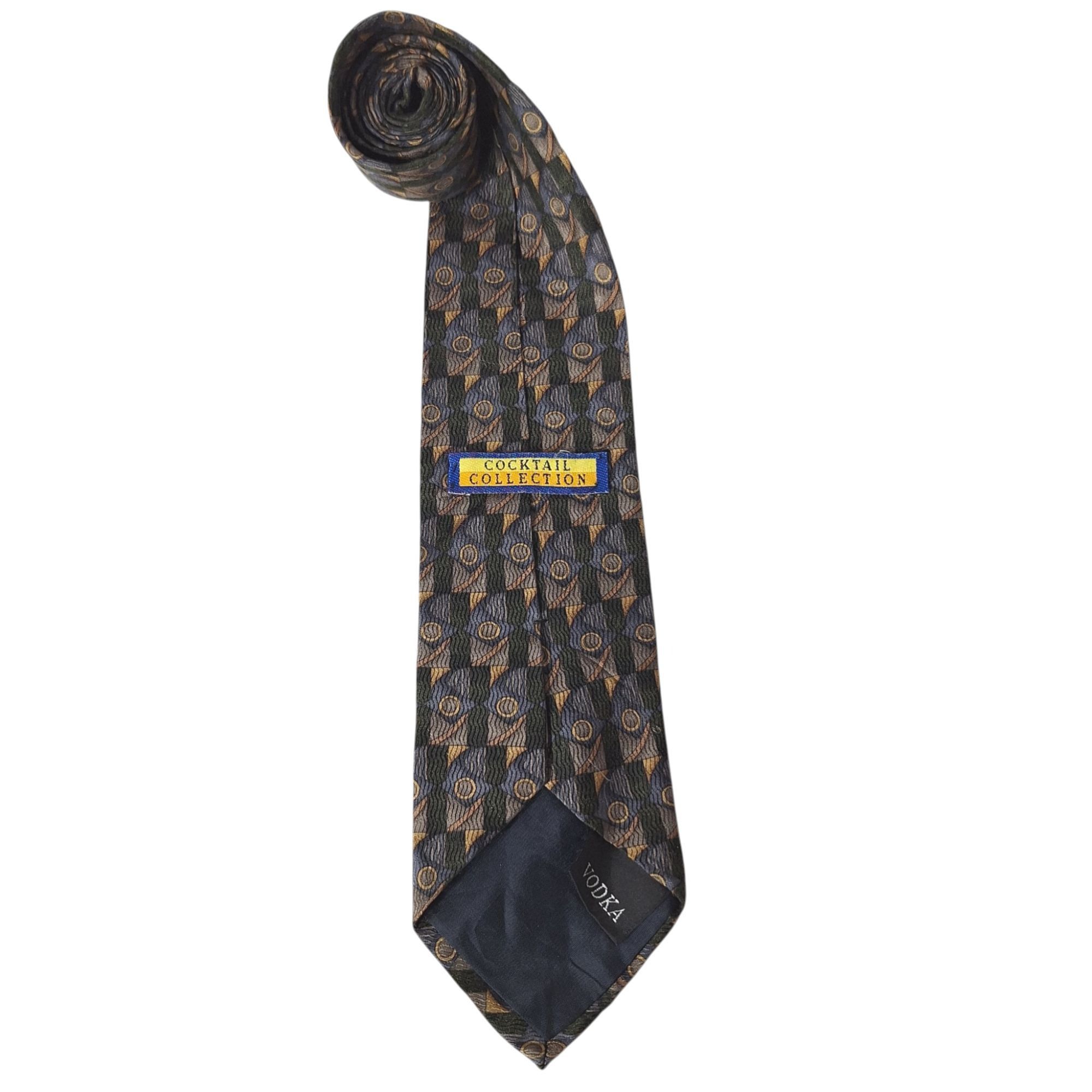 Other Cocktail Collection Vodka Silk Tie One Size Microscope Geome Size ONE SIZE - 5 Thumbnail